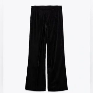 Zara Black Velvet Pants